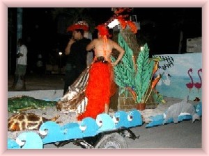 carnival float on Isla Holbox