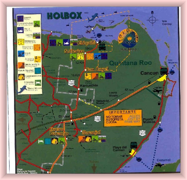  Isla Holbox Mexico map